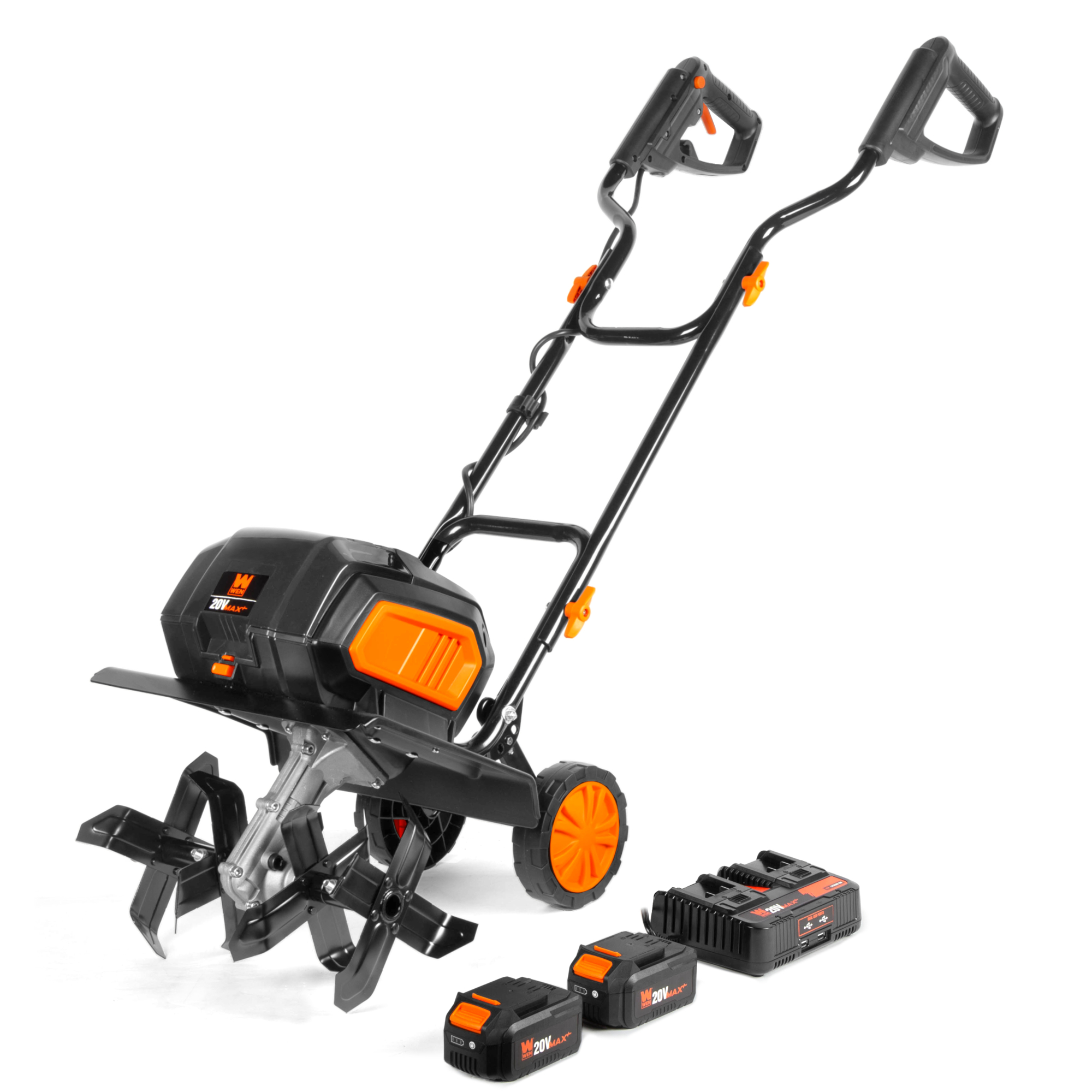 WEN Cordless Brushless Electric Tiller — 20V Max, 14in. Width, 8.7in. Depth, 650W, Model# 20724